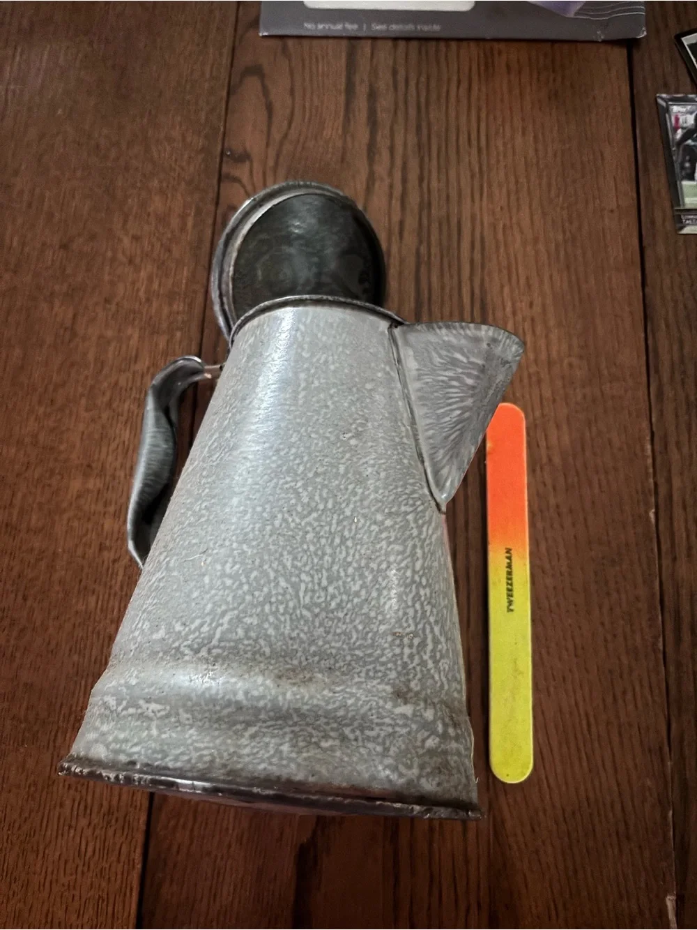 Vintage Marbleized Enamel Coffee Pot